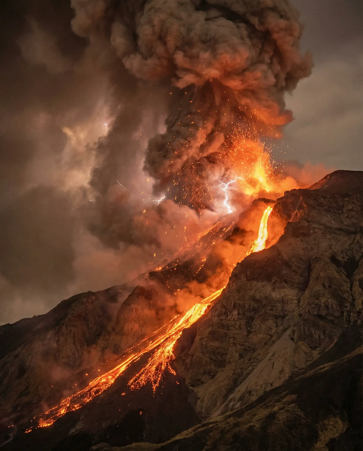 火山喷发壮观场景 - 熟女人妻 自然奇观
